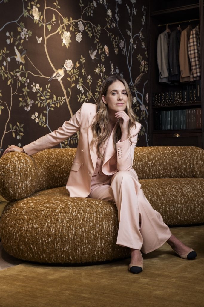 model at Savile Row tailor