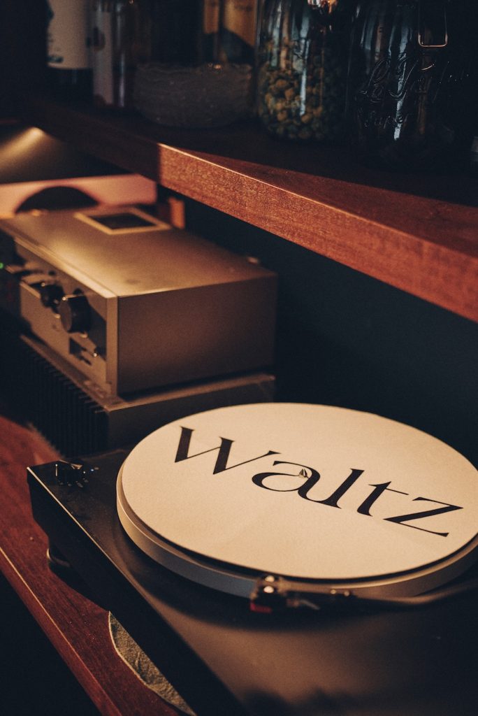 a record turntable