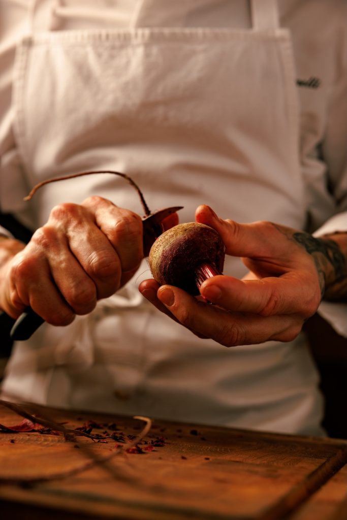 preparing fresh ingredients