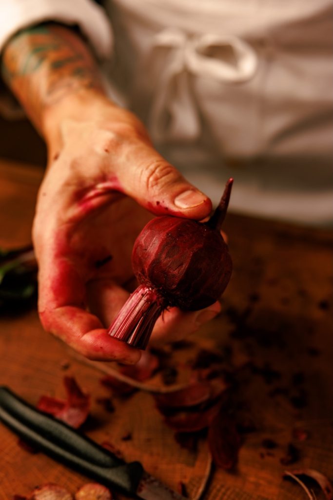 preparing fresh ingredients