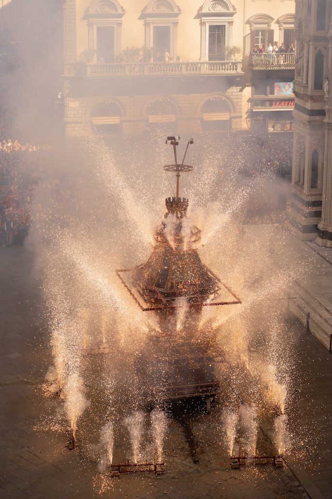 firework display on historic bell