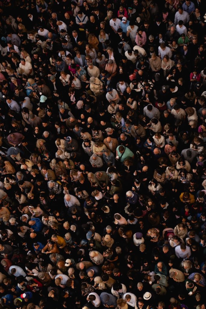 crowd awaiting spectacle