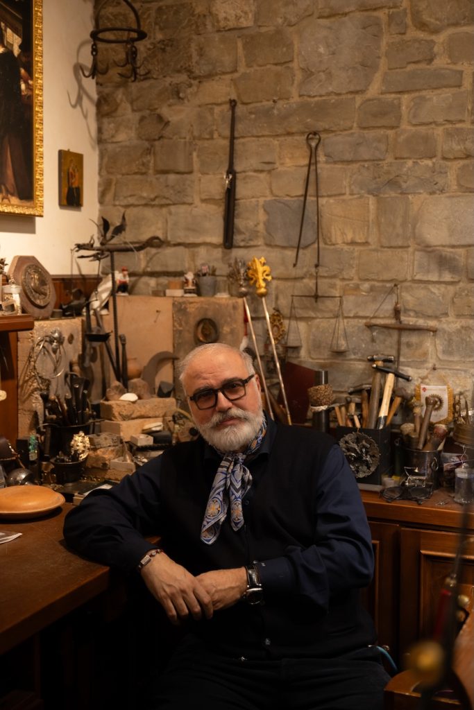 artisan in his studio