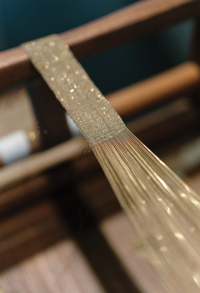 woven gold thread