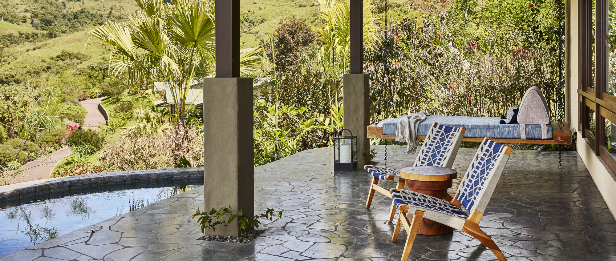 Lounge chairs on patio