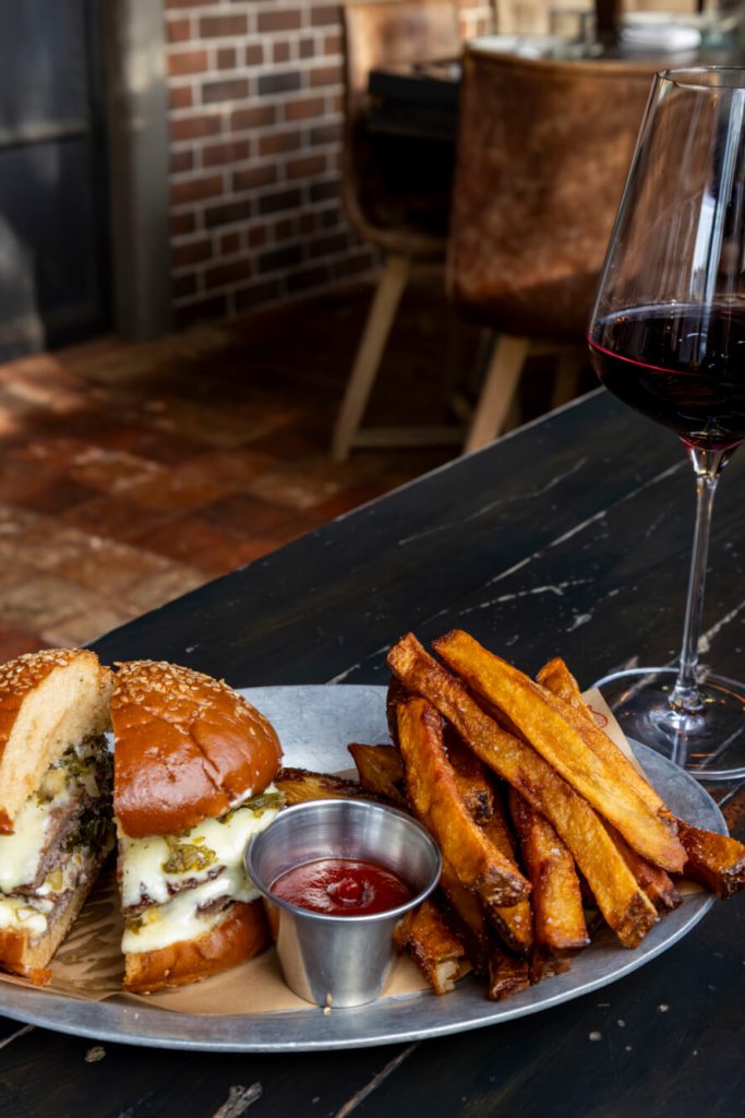 Burger at The Charter Oak