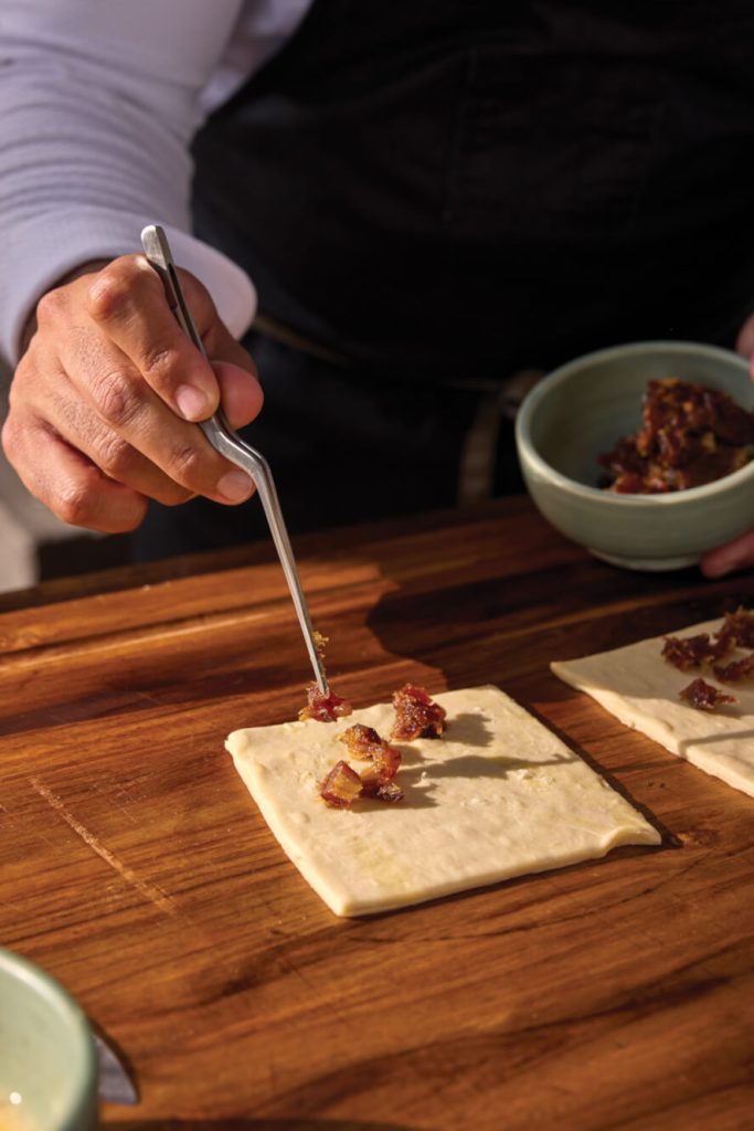 stingray empanadas being prepared