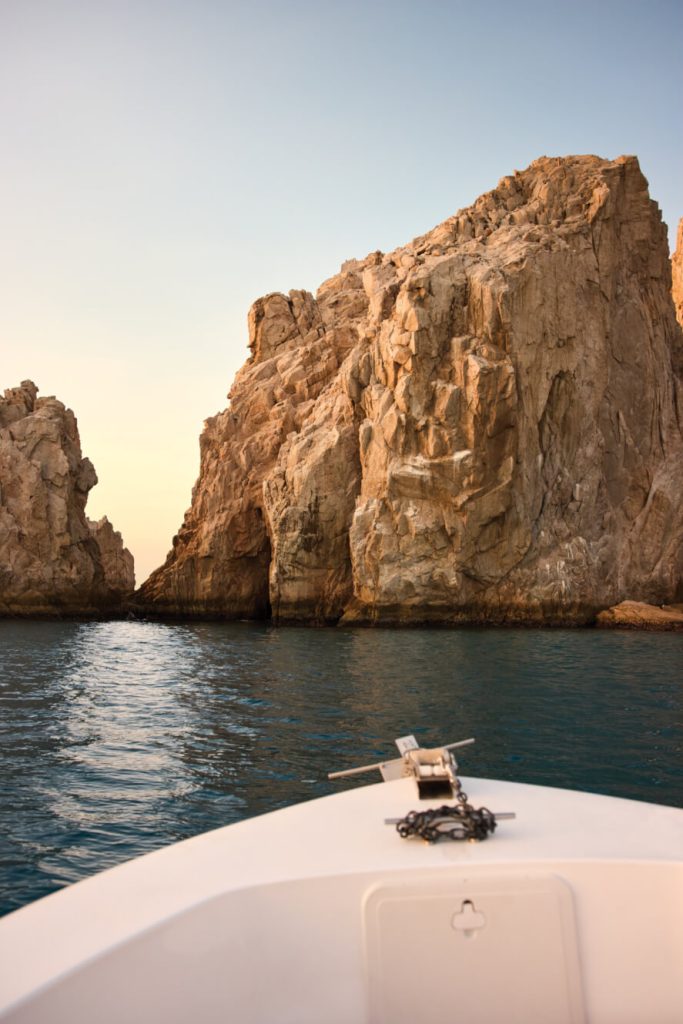 view from boat off coast of Los Cabos
