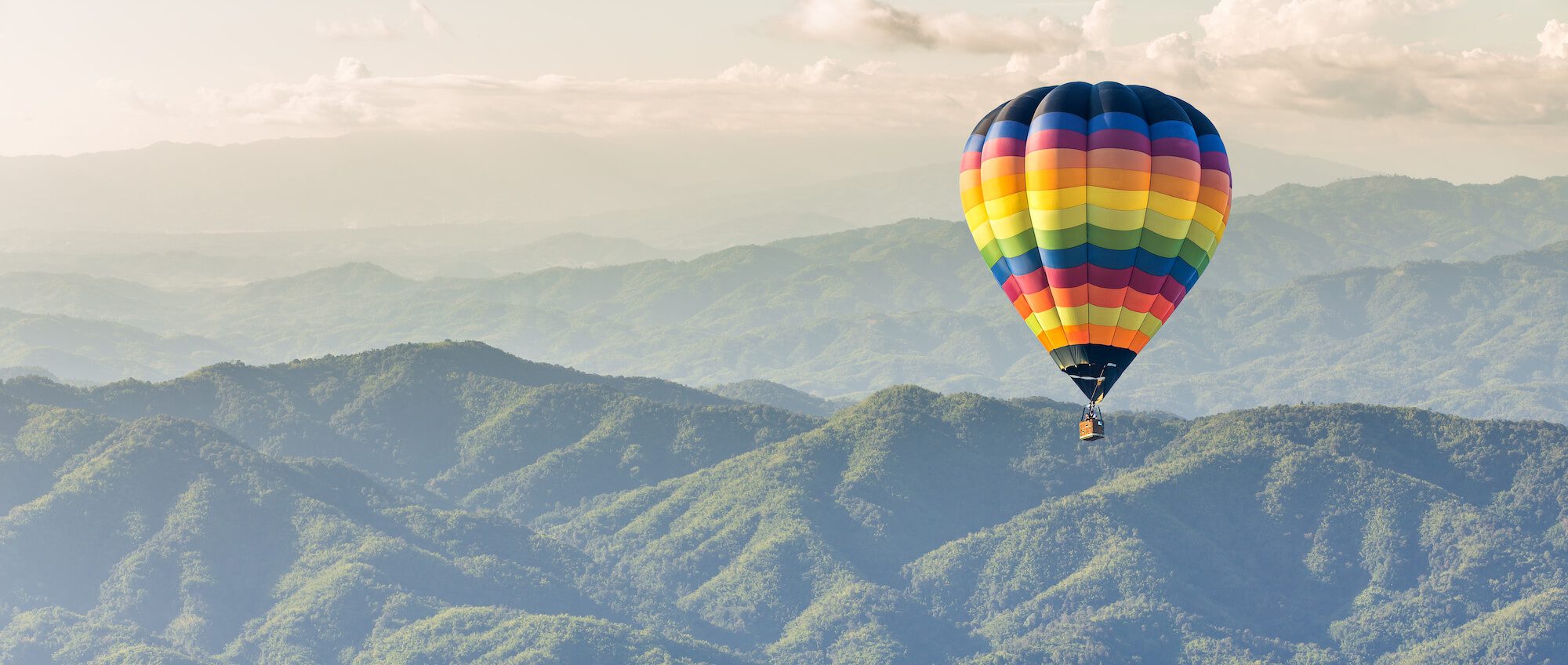 Hot air balloon over Napa