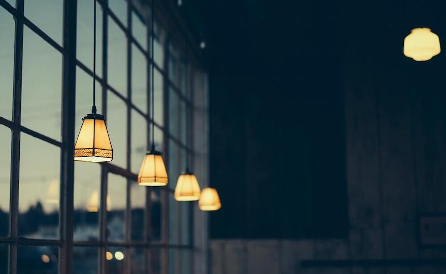 Pendant lights in a San Francisco Hotel